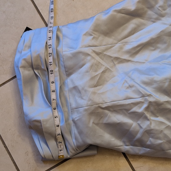 NWT Alfred Sung Column Maxi Dress Bow On Back Mist Blue Size 10 - Picture 6 of 12